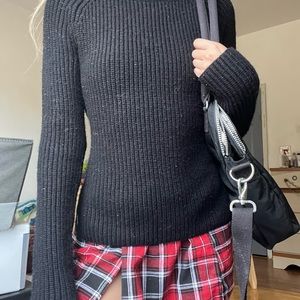 Barlll Vintage Grunge Side Tie Sweater